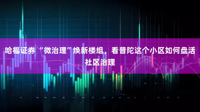 哈福证券 “微治理”焕新楼组，看普陀这个小区如何盘活社区治理